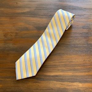 {14th & Union}Yellow/Blue Striped Silk Tie